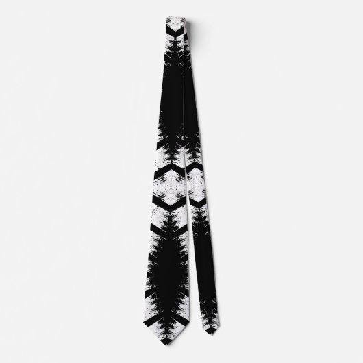 トリアスタイリッシュルの黒と白のネックタイ男性へ ネクタイ (正面)