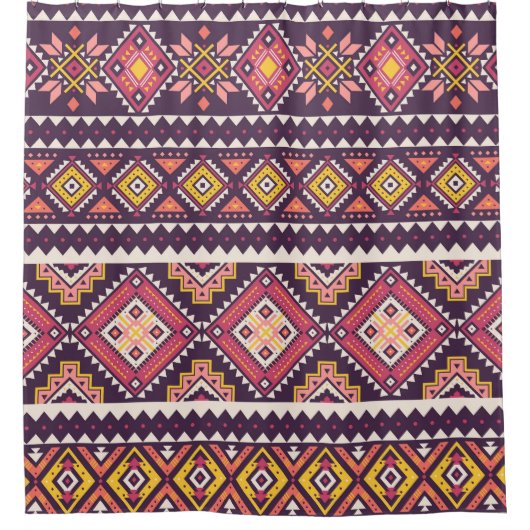 トリアストライプのル、幾何学的シームレスパターン。 シャワーカーテン (正面)