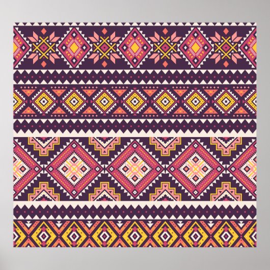 トリアストライプのル、幾何学的シームレスパターン。 ポスター (正面)