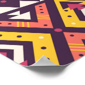 トリアストライプのル、幾何学的シームレスパターン。 ポスター (角)