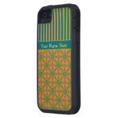 トリアストライプのル、錆、緑、青のiPhone 5/5sケース Case-Mate iPhoneケース (裏面左)