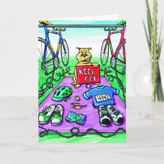 トリアスリートのお祝いカード保 – オフ カード (正面)