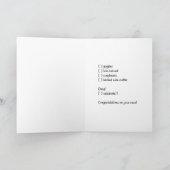 トリアスリートのお祝いカード保 – オフ カード (内部)