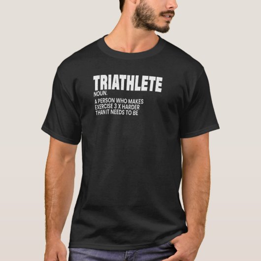 トリアスリート定義名詞トライアスロン訓練サイクル Tシャツ (正面)