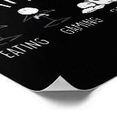 トリアスリート食べスティックマンビデオゲーおもしろいム ポスター (角)