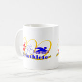 トリアスリート – 走自転車泳ぎ コーヒーマグカップ (正面左)