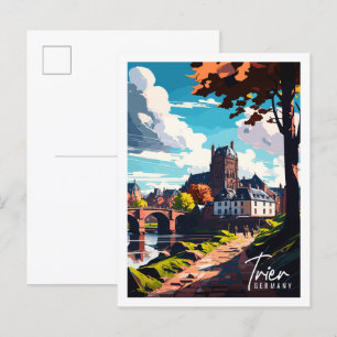 トリアドイツヴィンテージ旅行イラストレーション ポストカード