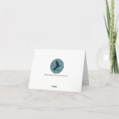 トリアモダンルの羽ボヘミアン結婚の感謝 サンキューカード (裏面)