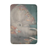 トリアモダンルカシミールペイズリーゾウwタスカスアート バスマット (正面縦)