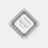 トリアモダンル白黒結婚紙ナプキンス スタンダードカクテルナプキン (角)