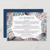 トリアモダンル羽ボヘミ結婚アン詳細 エンクロージャーカード (正面/裏面)