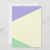 トリアードパープルモダンブライダルシャワー招待 招待状 (裏面)