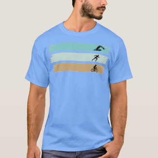 トリア絵画スリートのアートサイクリングランニングズ・スイミング Tシャツ