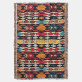 トリア自然ストライプのルデザイン スローブランケット (正面縦)