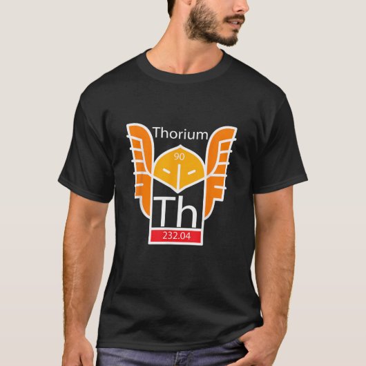 トリウム90要素科学おもしろいトールバイキング Tシャツ (正面)