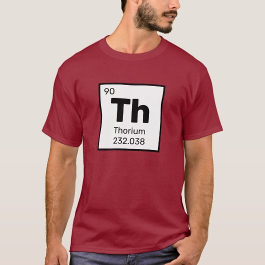 トリウム/周期表 – エレメントTシャツ Tシャツ (正面)