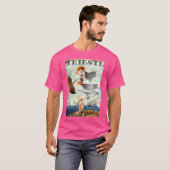 トリエステヴィンテージ旅行ポスター Tシャツ (正面フル)