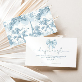 トリエブルーボウフランスのおむつラッフルチケット エンクロージャーカード