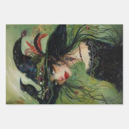 トリオお洒落ウィッチ#2デクページ ラッピングペーパーシート