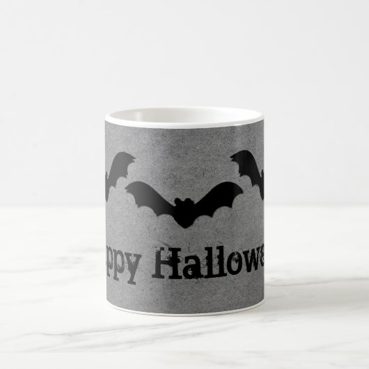 トリオこうもりハロウィンマグ,グレー コーヒーマグカップ (中央)
