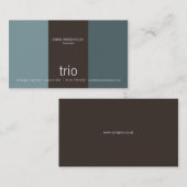 トリオの士官候補生の青及びブラウン 名刺 (正面/裏面)