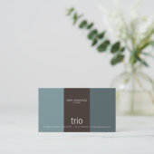 トリオの士官候補生の青及びブラウン 名刺 (スタンド正面)