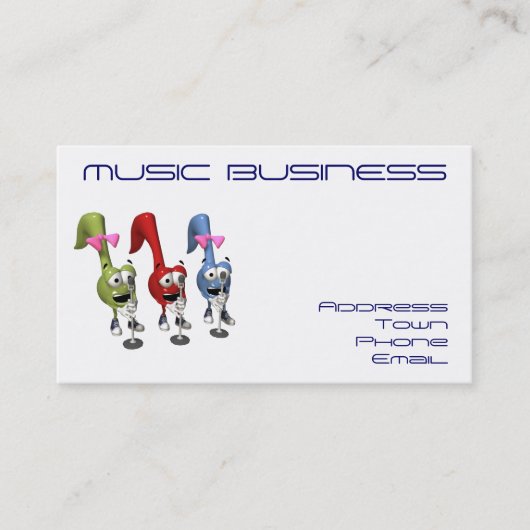 トリオの歌手ビジネス個人的なカード 名刺 (正面)