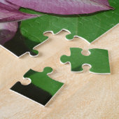 トリオオブクレマチスピンクとホワイト春つる植物 ジグソーパズル (側面)