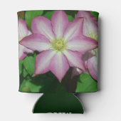 トリオオブクレマチスピンクとホワイト春つる植物 缶クーラー (裏面)