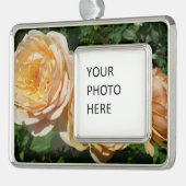 トリオオブピーチバラフローラ シルバープレートフレームオーナメント (左)