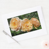 トリオオブピーチバラフローラ 長方形シール (封筒)