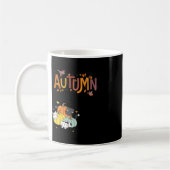 トリオカワイカボチャ猫ハロー秋秋おもしろい コーヒーマグカップ (左)