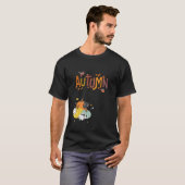 トリオカワイカボチャ猫ハロー秋秋 Tシャツ (正面フル)