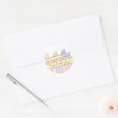 トリオキャリッジトリプレットガール&ボーイステッカー ラウンドシール (封筒)