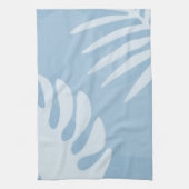 トリオパーム葉ブルーキッチンタオル キッチンタオル (縦)