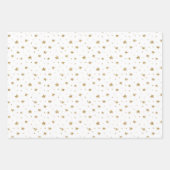 トリオピンクブラウンジンガーブレッドハウズスターシナモン ラッピングペーパーシート (正面)