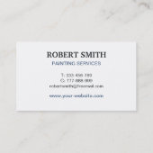 トリオペイントブラシ絵画シルエット 名刺 (裏面)