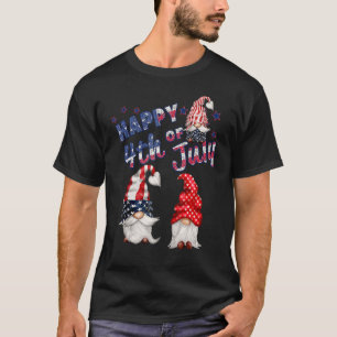 トリオ格言かわいい米国国旗の独立記念日Jの4日 Tシャツ