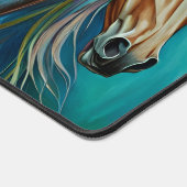 トリオ・オブ・ウマティール（緑がかった色）ブルー・グリーン・ブラウン デスクマット (コーナー)