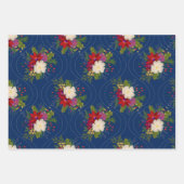 トリオ・オブ・ホリデー・ブーケ・ギフトラップ ラッピングペーパーシート (正面)