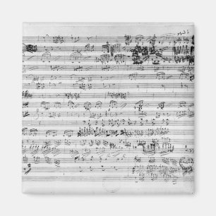 トリオmiのbemolの傑作のための自筆のスコアシート マグネット