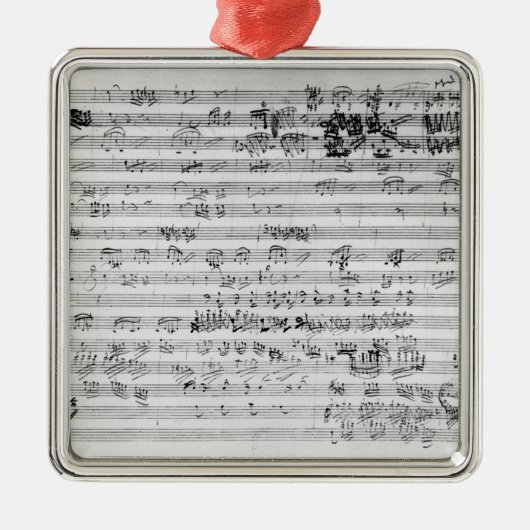 トリオmiのbemolの傑作のための自筆のスコアシート メタルオーナメント (正面)