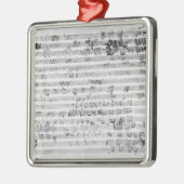 トリオmiのbemolの傑作のための自筆のスコアシート メタルオーナメント (左)