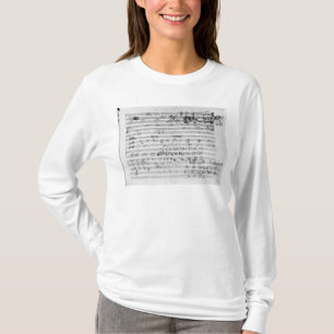 トリオmiのbemolの傑作のための自筆のスコアシート tシャツ
