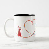 トリカラーアルメニアハートマグ ツートーンマグカップ (左)