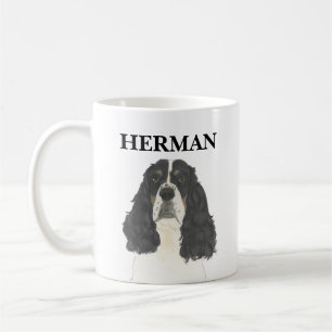トリカラーイングリッシュスリンガースパニエル犬 コーヒーマグカップ