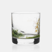 トリカラーイングリッシュセッターズアートウッドコック狩り ウイスキーグラス (左)