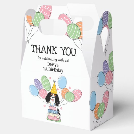 トリカラーカバリエキングチャールズスパニエル犬サンキューユー フェイバーボックス (オープン)