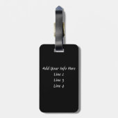 トリカラーカバリエキングチャールズスパニエル犬ドッグ ラゲッジタグ (裏面縦)