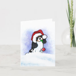 トリカラーカバリエスパニエル犬クリスマスカード シーズンカード